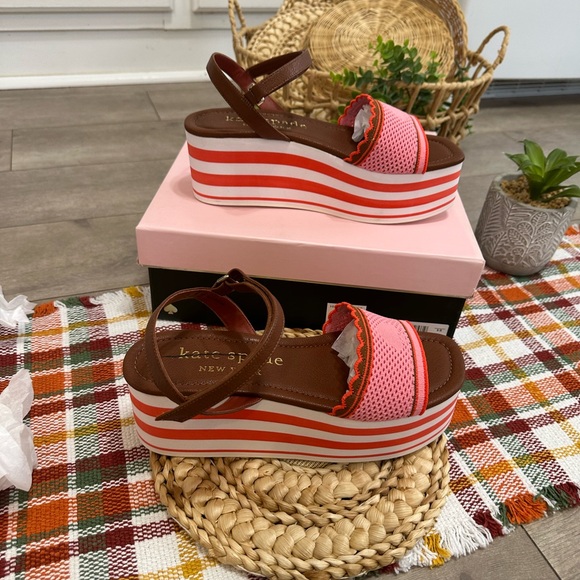 New Kate Spade Women’s Vintage Style High Rise Wedges Size 9 with Box - Picture 13 of 16